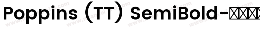 Poppins (TT) SemiBold字体转换